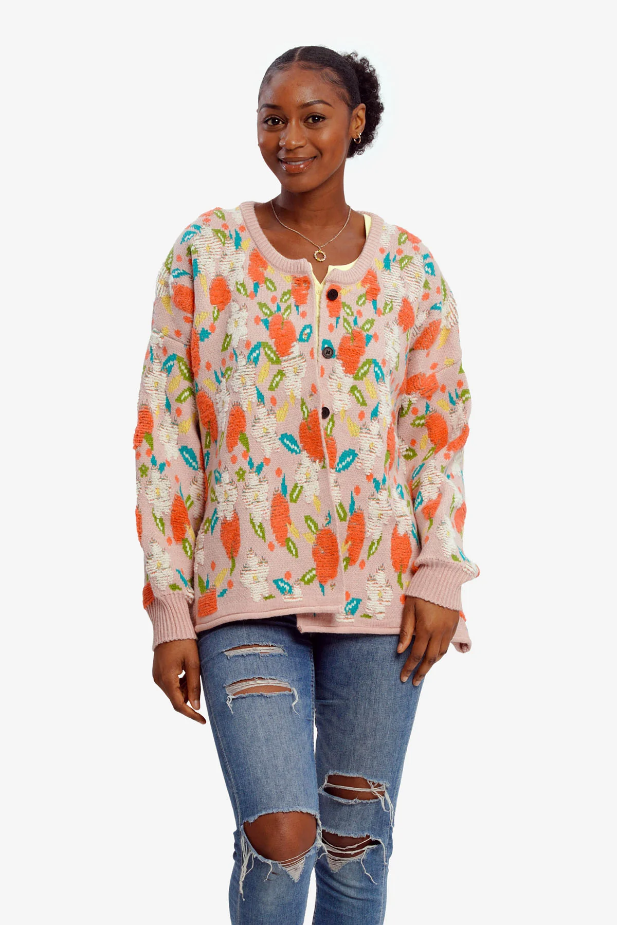 Pink Meadow Bloom Cardigan - Image 4