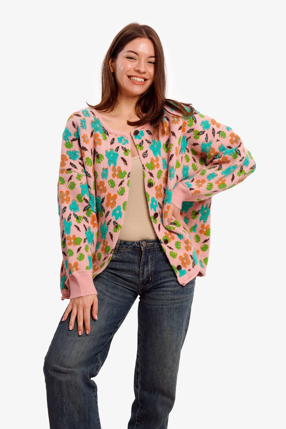 Retro Flower Cardigan - Image 4