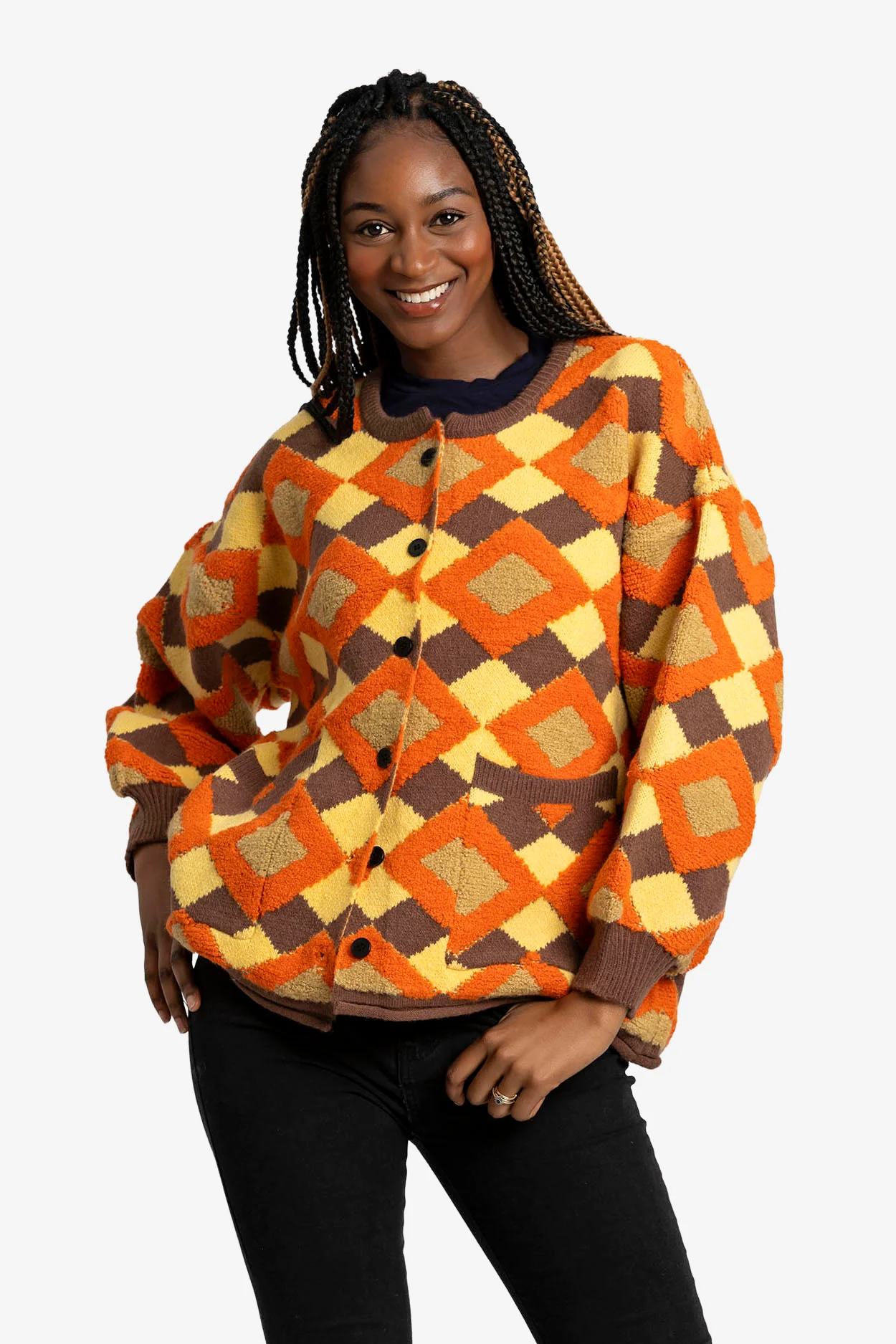 Retro Sunrise Cardigan - Image 5